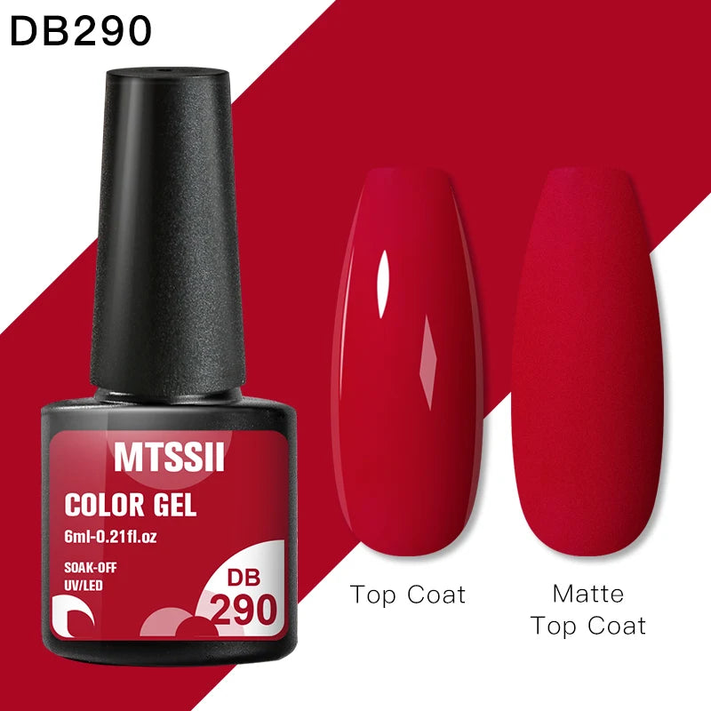 Mtssii 6ML Reflective Gel Nail Polish Shiny 14 Colors Semi-permanent UV Gel varnish Hybrid Nail Polish for Nail Art Manicure