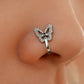 Zenat Vintage Gold Dragon Butterfly Faux Nose Ring Jewelry