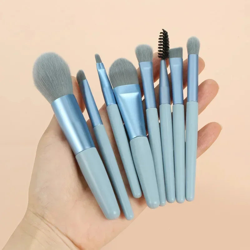 8PCS Portable Makeup Brush Set Soft Makeup Concealer Brush Blush Loose Powder Eye Shadow Foundation Brush Beauty Tools