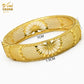 ANIID Fashion Dubai Bridal 24k Gold Color Round Bracelets Bangles  Ethiopian Luxury Hand Jewelry for Indian Wedding Party Gifts