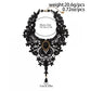 Fashion New Vintage Gem Black Lace Bead Necklace Gothic Steampunk Style Stonego Gothic Collar Necklace Pendant