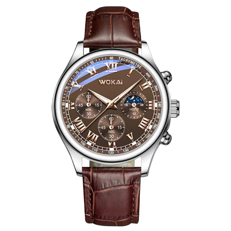 Fashion Geneva Men's Wristwatch Date Alloy Case Leather Analog Quartz Sport Watch Male Clock Top Brand Luxury Relogio Masculino