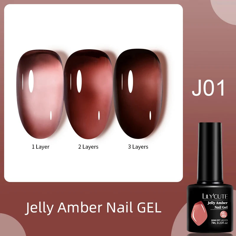 LILYCUTE Ancora Red Autumn Winter Gel Nail Polish Semi Permanent Soak Off UV LED Gel Varnish Manicure Nail Supplies