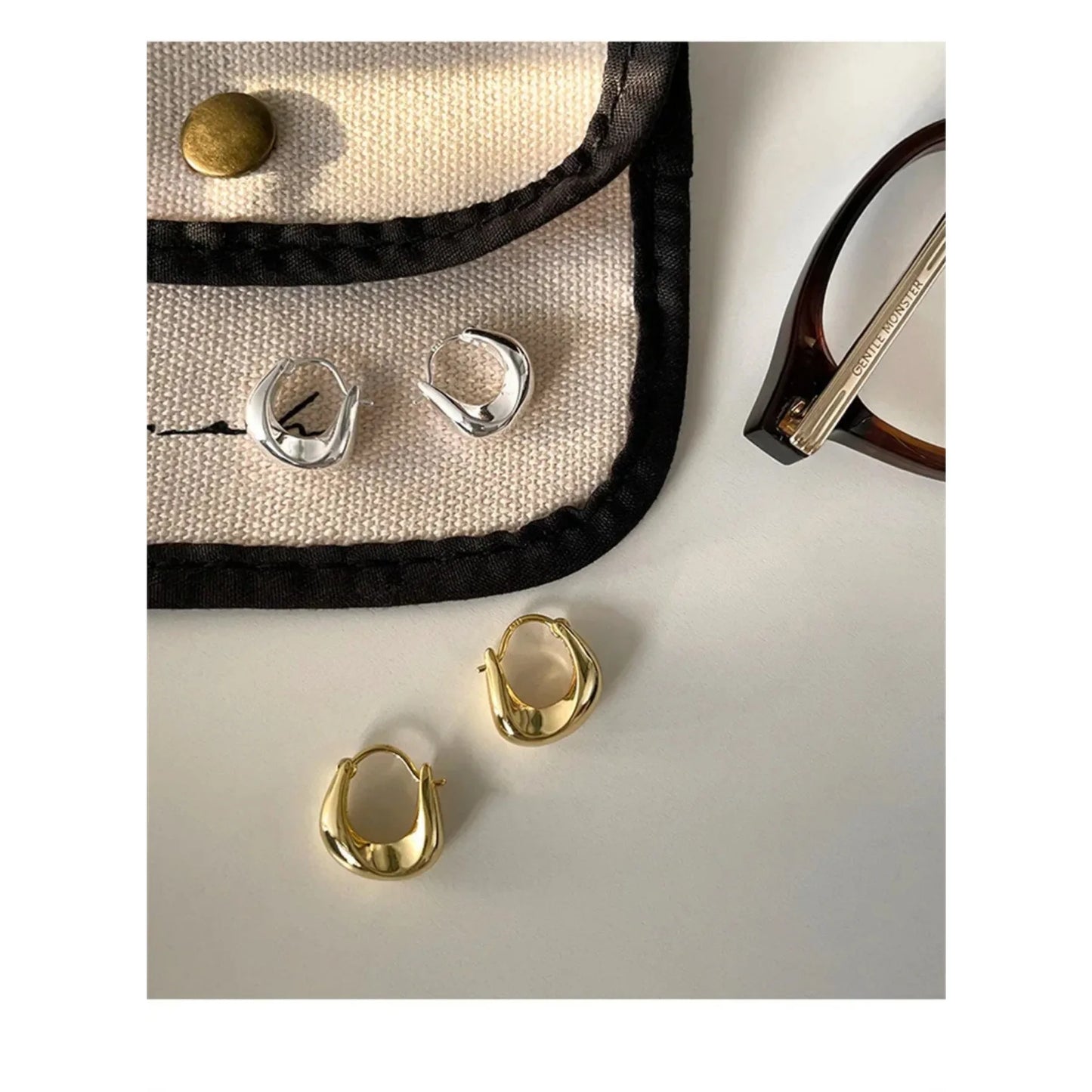 925 Sterling Silver Earrings for Women Ear Hoop Versatile Sweet Girl Fashion Jewery New Year Gifts Accessories