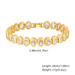 Bracelet 14K Gold Plated Cubic Zirconia Chunky Adjustable