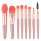 Set of 8 Soft Bristle Make Up Brushes Premium Synthetic With Bag Eyeshadow Brush Eye Facial Beauty Foundation Brush