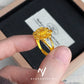 Luxury 24K 9999 Pure Gold real gold Open Multi-Layer Large Flower Ring Wedding Bridal Ring Adjustable
