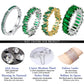 Luxury AAA CZ Green Wedding Rings for Women New Romantic Crystal Engagement Finger Ring France Party Bride Jewelry