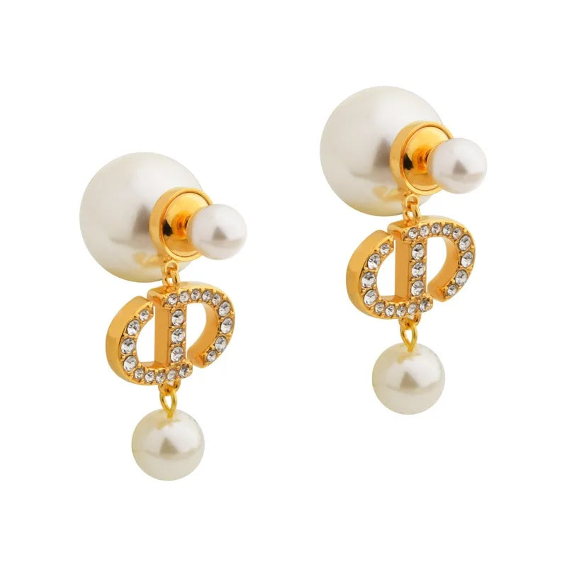 Elegant And Sweet Pearl Earrings Are Suitable For Women To Wear Fashionable Jewelry For Daily Travel, Parties And Banquets