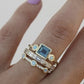 2025 New Fashion Sea Blue Cubic Zirconia Women's Wedding Ring Luxury Engagement Party Elegant   Brilliant Jewelry
