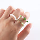Trendy Cute Bohemia Pearl Flower Acrylic Beaded Rings Party Jewelry Finger Ring Set Women Ring