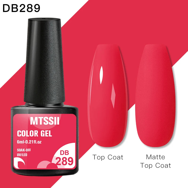 Mtssii 6ML Reflective Gel Nail Polish Shiny 14 Colors Semi-permanent UV Gel varnish Hybrid Nail Polish for Nail Art Manicure