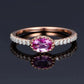 Style Pink Sparkling Zircon Princess Square Engagement Ring for Ladies and Girlfriends Luxury Proposal  Gift Fashion Jewelry