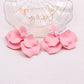 Korean Acrylic Petal Flower Tassel Dangle Earrings For Women Luxury Vintage Fairy Wedding Party Fashion Jewelry Accessories Gift