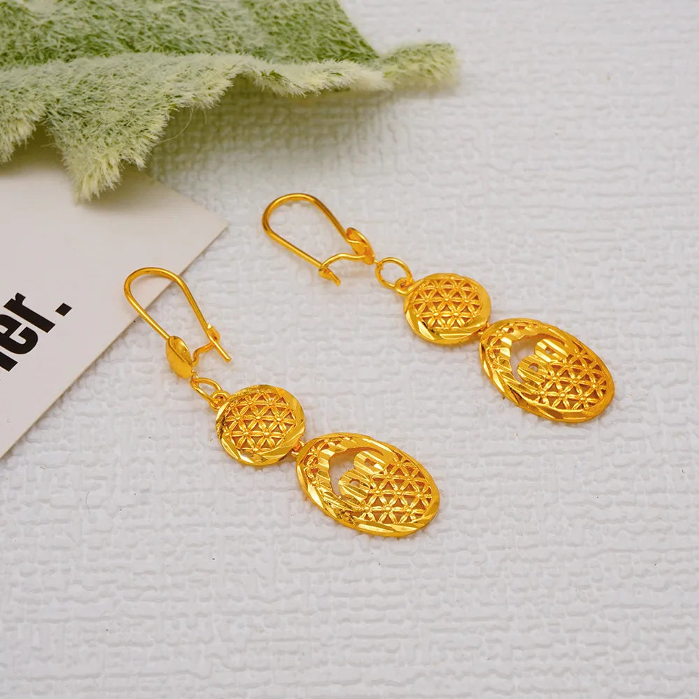 24K Pure Gold Set | Ginkgo leaf with pearls, leaf - shaped necklace, dainty earrings, romantic autumn charm