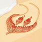 3PC Women's Fashion Trend Starry Sky Conical Leaf Necklace Earrings Jewelry Set Wedding Banquet Party Festival Jewelry Gifts