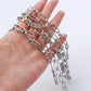 1PC 304 Stainless Steel Punk Style Bracelets Silver Color Wide Connector Chain Bracelet for Man Women Fashion Jewelry 19cm long