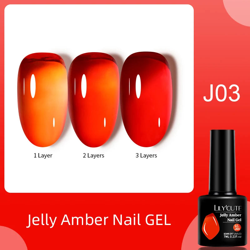 LILYCUTE Ancora Red Autumn Winter Gel Nail Polish Semi Permanent Soak Off UV LED Gel Varnish Manicure Nail Supplies