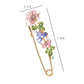Sweet Flower Shape Lapel Pin Inlaid Shiny Rhinestones Brooches All-match Versatile Corsage Accessories