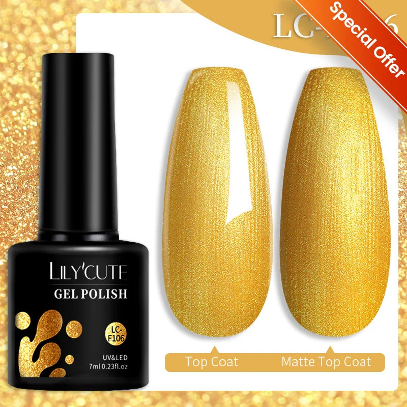 LILYCUTE Ancora Red Autumn Winter Gel Nail Polish Semi Permanent Soak Off UV LED Gel Varnish Manicure Nail Supplies