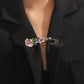 Sweet Flower Shape Lapel Pin Inlaid Shiny Rhinestones Brooches All-match Versatile Corsage Accessories