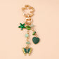 Cute Enamel Flower Butterfly Keychain Women Girls Love Heart Key Ring Pendants Handbag Decor DIY Handmade Jewelry Gifts