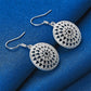 1 pair of 925 sterling silver exquisite round earrings, ladies' fashionable wedding accessories, jewelry