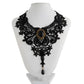 Fashion New Vintage Gem Black Lace Bead Necklace Gothic Steampunk Style Stonego Gothic Collar Necklace Pendant