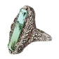 2025 New Luxury High End Party Women's Ring Bright Green Oval Crystal Noble  Retro Style Accessories Gorgeous Gift