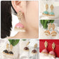 Bohemia Oorbellen Hangers Vintage Gypsy Jhumka Indian Style Earrings Flower Pearl Beads Bell Shape