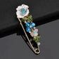 Sweet Flower Shape Lapel Pin Inlaid Shiny Rhinestones Brooches All-match Versatile Corsage Accessories