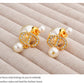 Elegant And Sweet Pearl Earrings Are Suitable For Women To Wear Fashionable Jewelry For Daily Travel, Parties And Banquets