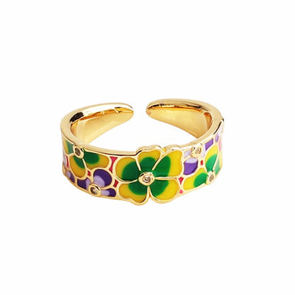 2025 New Rings For Women Creative Handmade Enamel Craft Women's Rings Women's Party Jewelry Epoxy Craft Womens Rings