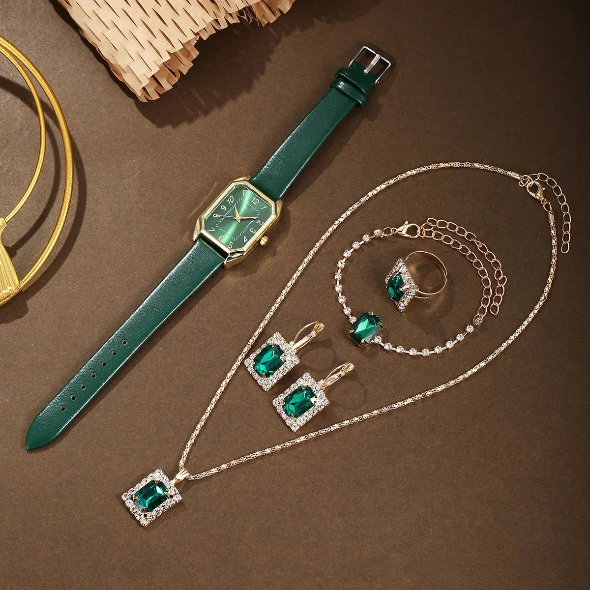 Luxury Fashion Square Women's Watches Brand Ladies Quartz Wristwatch Classic Simple Femme Blue Leather Band