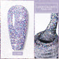 LILYCUTE 7ML Bright Red Sparkling Gel Nail Polish Silver Reflective Gel Colorful Shinning Glitter Manicure Nail Art Gel Varnish