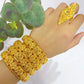 ANIID Fashion Dubai Bridal 24k Gold Color Round Bracelets Bangles  Ethiopian Luxury Hand Jewelry for Indian Wedding Party Gifts