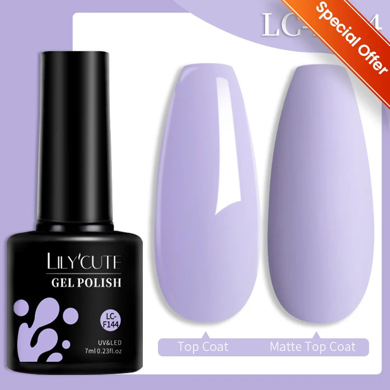 LILYCUTE Ancora Red Autumn Winter Gel Nail Polish Semi Permanent Soak Off UV LED Gel Varnish Manicure Nail Supplies