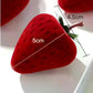 Strawberry Box Cute Jewelry Boxes Ring Flocking Storage Box