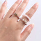 Trendy Cute Bohemia Pearl Flower Acrylic Beaded Rings Party Jewelry Finger Ring Set Women Ring