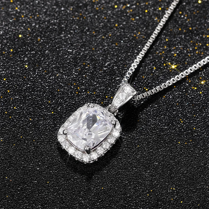 2025 Gorgeous White/Green/Purple/Pink Cubic Zirconia Women Necklace Simple and Elegant Design Female Wedding Trendy Jewelry