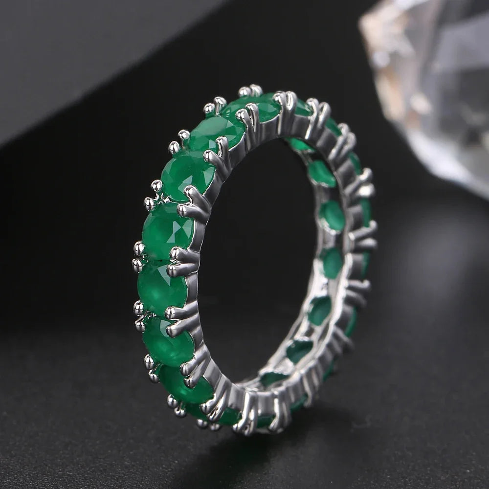 Luxury Female White Crystal Stone  Ring Irregular Zirconia Wedding Rings for Women Trendy Geometric Zircon Engagement Ring