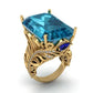 Gorgeous Sparkling Crystal Zircon Design Ring for Women, Exquisite and High-end Accessories  Women's Temperament Jewelry
