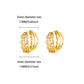 Zircon Geometric Snake Earrings for Women Multi Layered Gold Color Small Hoop Earrings Fashion Ear Piercing Wedding Jewelry
