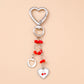 Cute Enamel Flower Butterfly Keychain Women Girls Love Heart Key Ring Pendants Handbag Decor DIY Handmade Jewelry Gifts