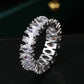 Luxury Female White Crystal Stone  Ring Irregular Zirconia Wedding Rings for Women Trendy Geometric Zircon Engagement Ring