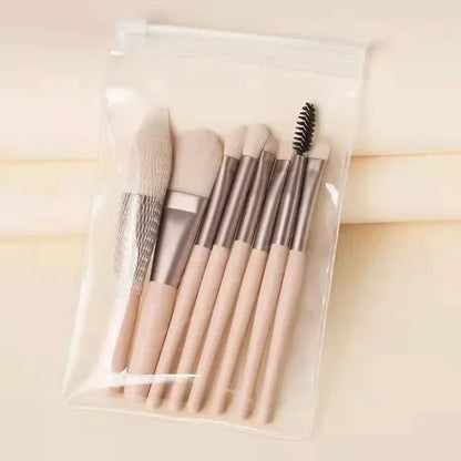 8PCS Portable Makeup Brush Set Soft Makeup Concealer Brush Blush Loose Powder Eye Shadow Foundation Brush Beauty Tools