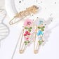 Sweet Flower Shape Lapel Pin Inlaid Shiny Rhinestones Brooches All-match Versatile Corsage Accessories