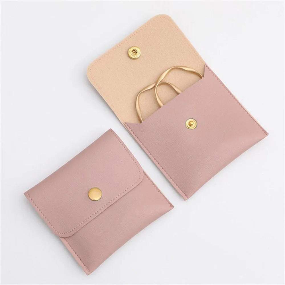 Leather Packaging Bag Set Flip-Top Paper Jewelry Box