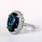 New Charming Blue CZ Women Rings Wedding Party Accessories Bling  Graceful Bridal Eternity Ring Trendy Jewelry Wholesale
