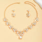 Zenat Sparkling Leaf Water Drop Jewelry Set
